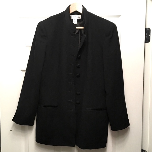 Dior Black Wool Coat/Jacket Size 10 - Picture 1 of 10